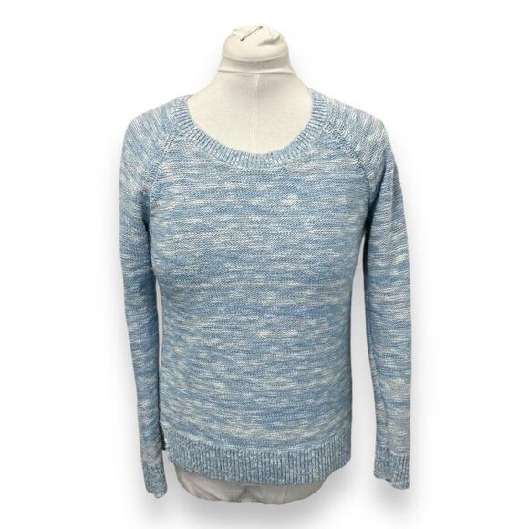 Old Navy Womens Marled Slub Pullover Sweater Ice Cap Size L - Picture 1 of 8